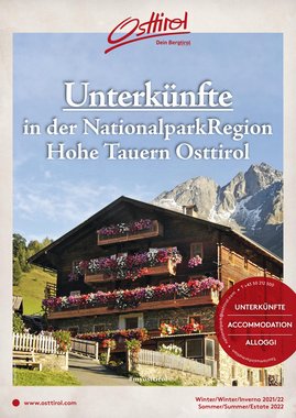 Unterkünfte in der NationalparkRegion Hohe Tauern Osttirol 2021/22